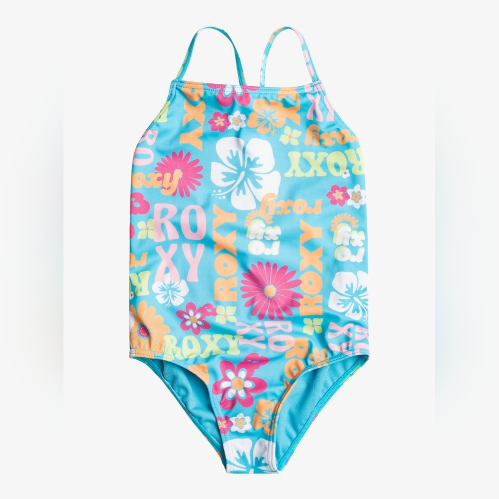 🐠ROXY GIRL'S FLOWER VINTAGE POWER SWIMSUIT SIZE 3
